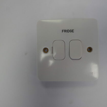5 Pack - Schneider GET GGBL5010 Switched Connection Unit 13A - Engraved 'Fridge'